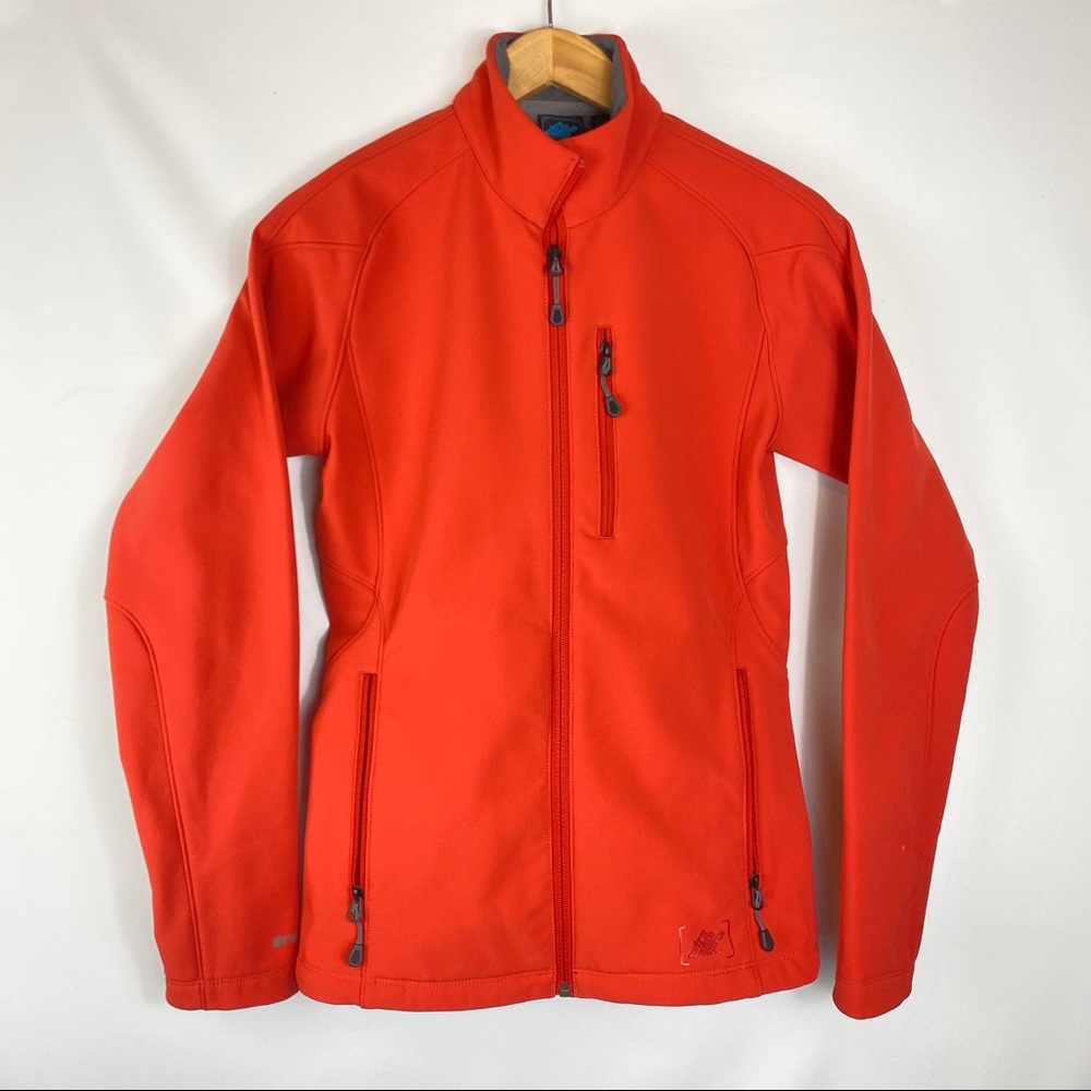 Ems Soft Shell Orange Fleece Jacket Size Xs - image 1